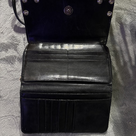 Brighton convertible black leather crossbody wallet - Picture 3 of 6
